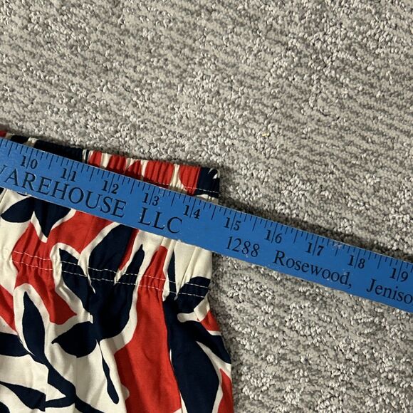 Evy's Tree Skirt Womens Large Tiered Maxi Skirt Red Navy Beige Floral Boho New - Picture 7 of 9